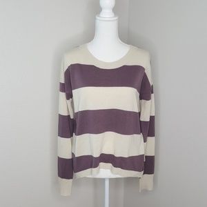 Love by Design Beige Striped Sweater
